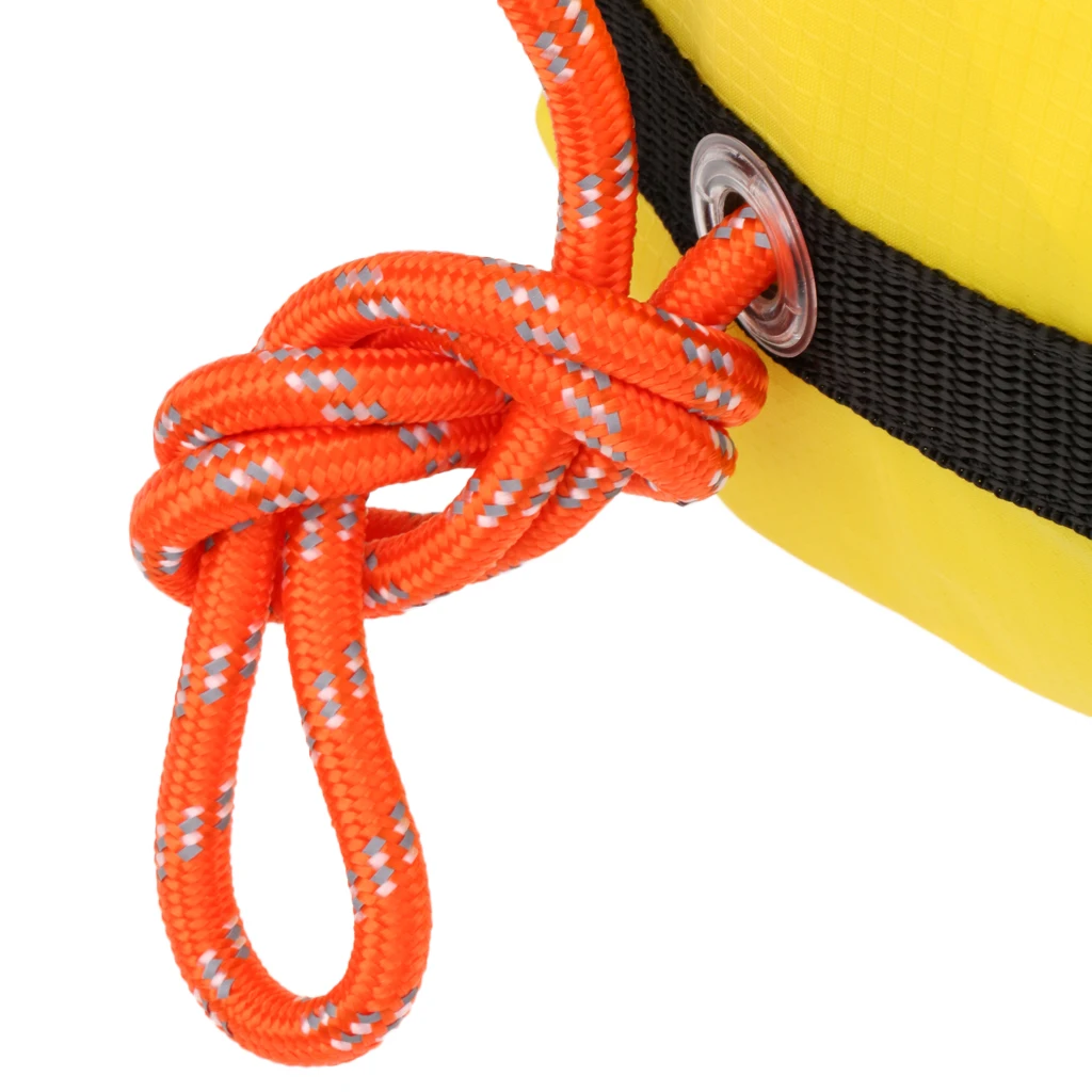 Perfeclan 16m Kayaking Reflective Throwline Rescue Throw Bag Floating Rope + Safety Whistle Rescue Throw Line Kit