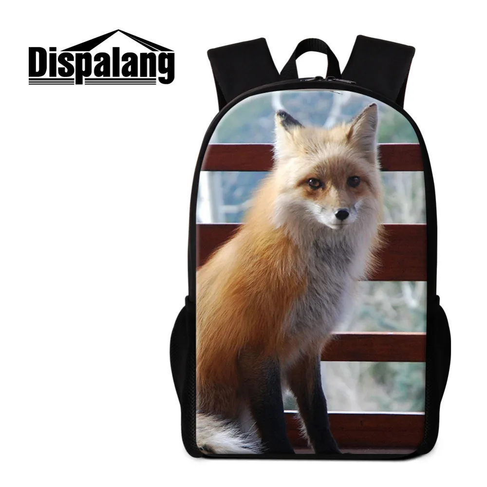 #*Cheap Dispalang Animal Printing Children School Bags For Teenagers Fox Backpack for Women Men Oxford Lightweight School Backpacks