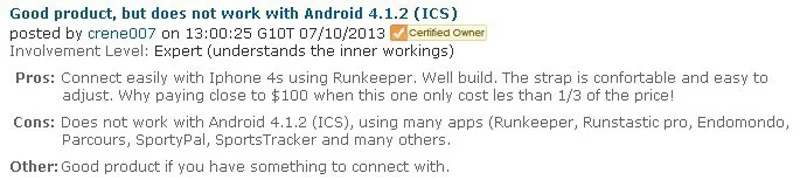 Remarks 7 Bluetooth 4.0 BLE Wireless Heart Rate Monitor Chest Belt for iPhone 4s 5 5S 5C 6 Wahoo Strava Endomondo Runtastic