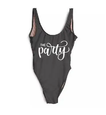 brown bodysuit PADDY DESIGN Wife Of The Party Swimsuit Casual One-piece Women Bathing Suit Wedding Bride Bridesmaid Swimwear For Lady Swimsuits mesh bodysuit