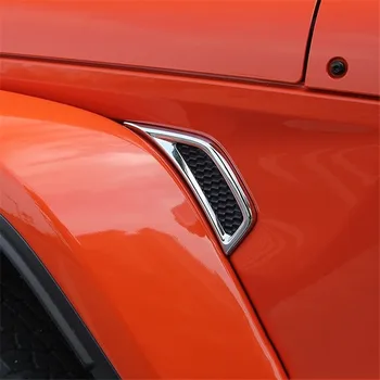 

WELKINRY car auto cover styling For Jeep Wrangler JL 2018 ABS chrome wheel eyebrow fender side outlet air vent trim