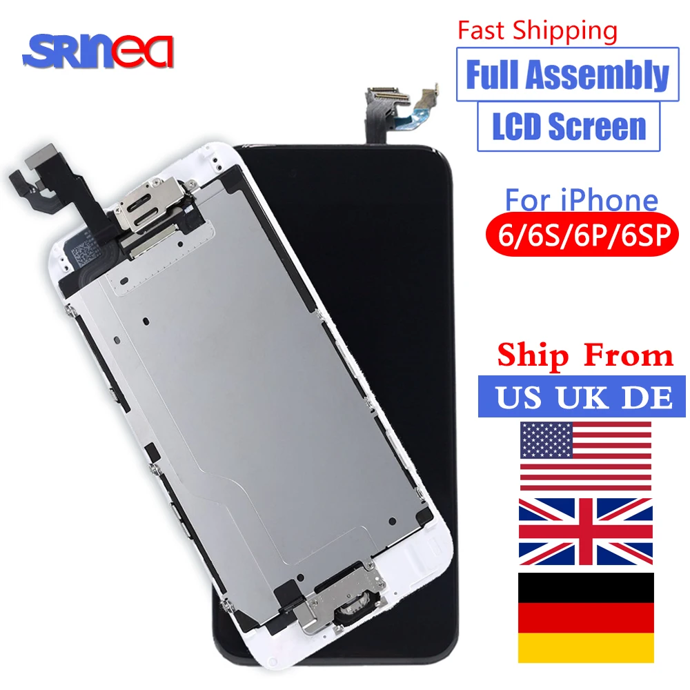 

Full Set Assembly LCD Display Digitizer For iPhone 6 Plus 3A Quality Original LCD Touch Screen i Phone 6Plus Ship From US UK DE