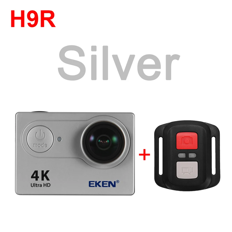 Экшн-камера eken H9R H9 Ultra HD 4 K, 30 м, водонепроницаемая, 1080 p, видео запись, Спортивная камера, 2,0 'экран, камера на шлем - Цвет: H9R Silver
