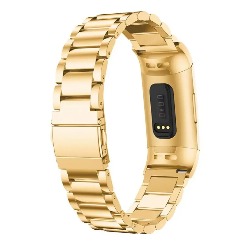 3 бусины из нержавеющей стали ремешок для часов Ремешок+ разъем для Fitbit Charge 3