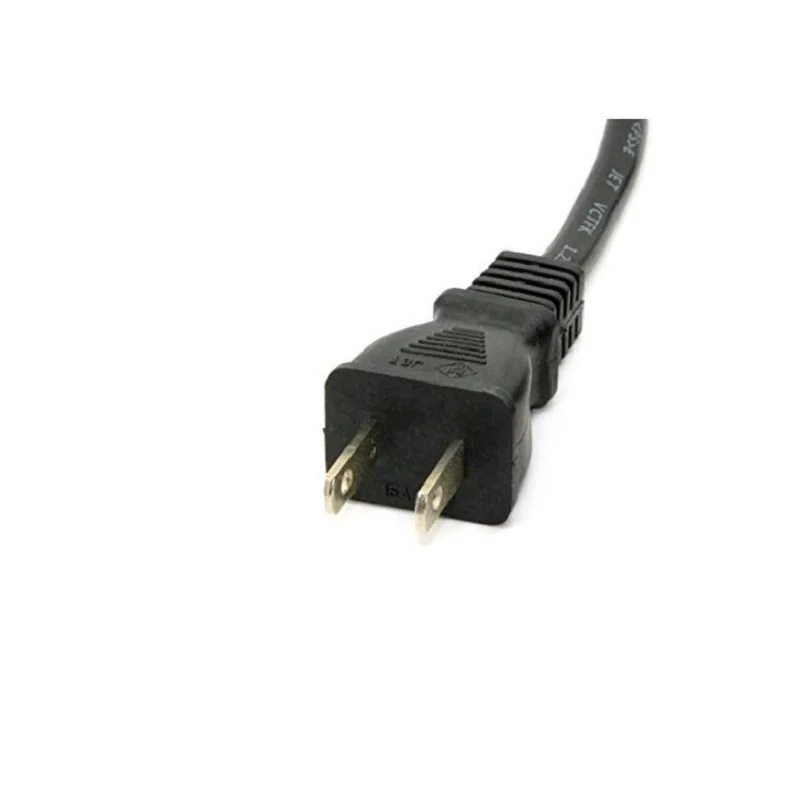 USA Outlet Saver Power Extension Cord Cable 2-prong 2 Outlets for NEMA 5-15P to NEMA 5-15R 50cm