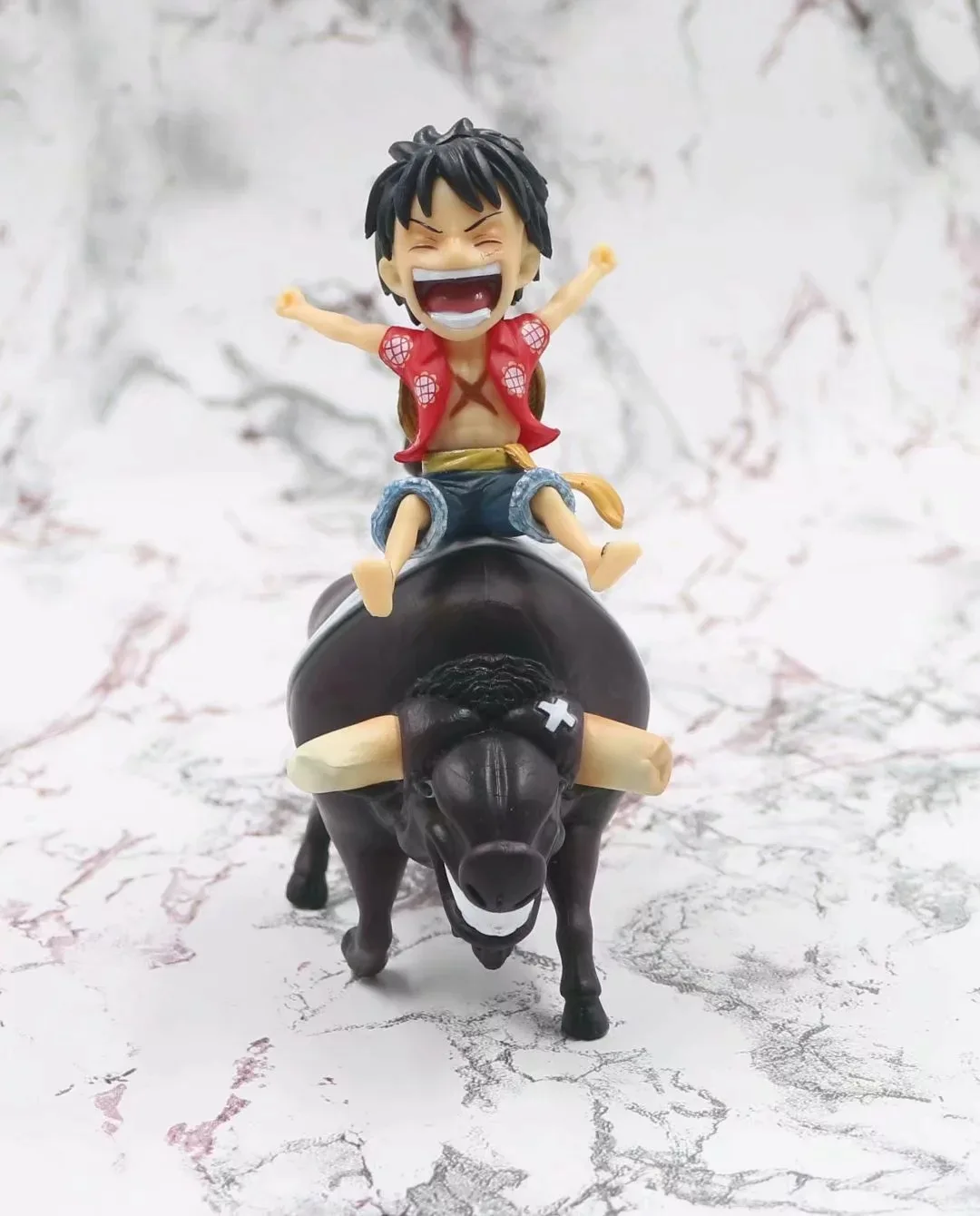 Аниме One Piece Monkey D Luffy on an Ox симпатичная экшн фигурка из ПВХ коллекционные модели
