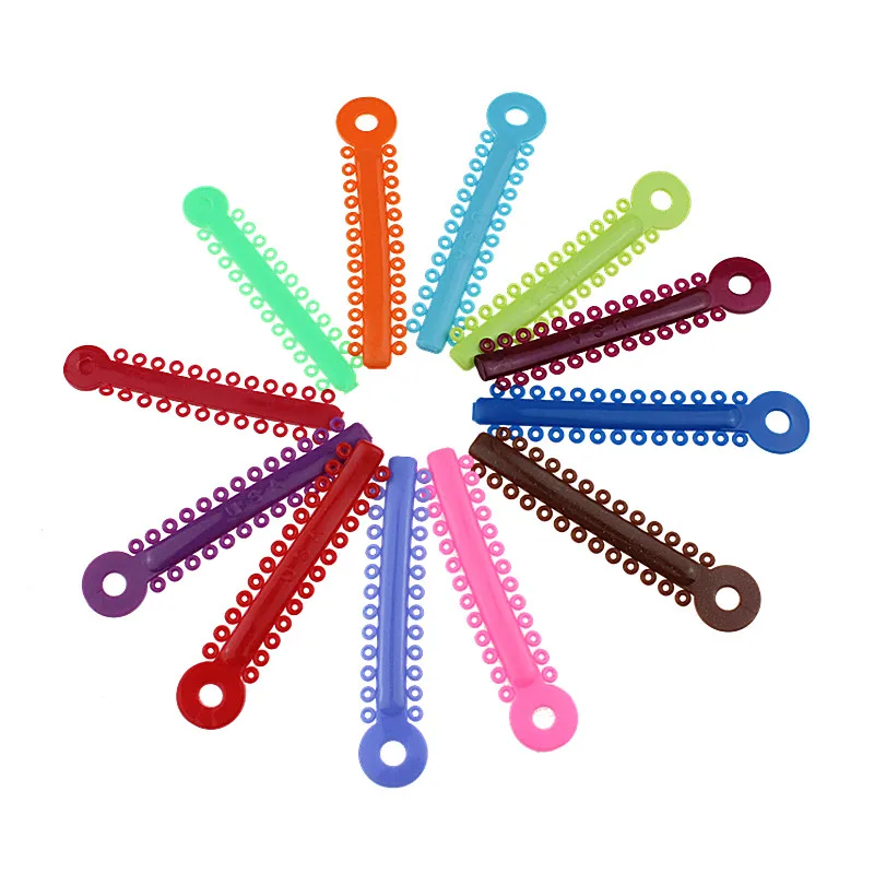 40pcs/pack Dental Ligature Ties Orthodontics Elastic Rubber Bands Teeth