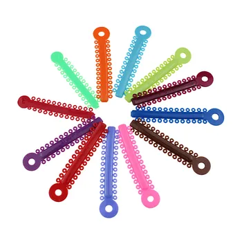 

40pcs/pack Dental Ligature Ties Orthodontics Elastic Rubber Bands Teeth Whitening Multi Color Plastic Unisex Multi Colors