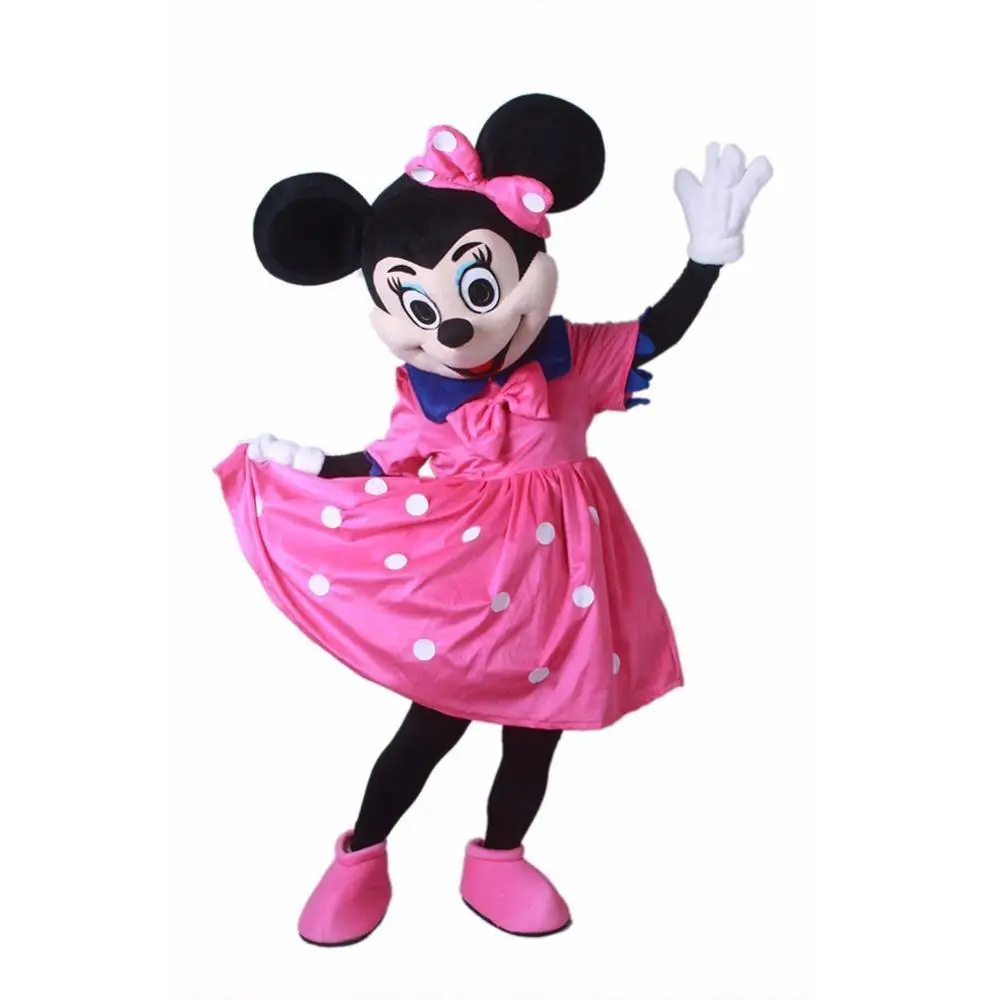 

Pink Minnie mascot costume Fancy Party Dress performance props Adult Size Pink Minnie Mascot