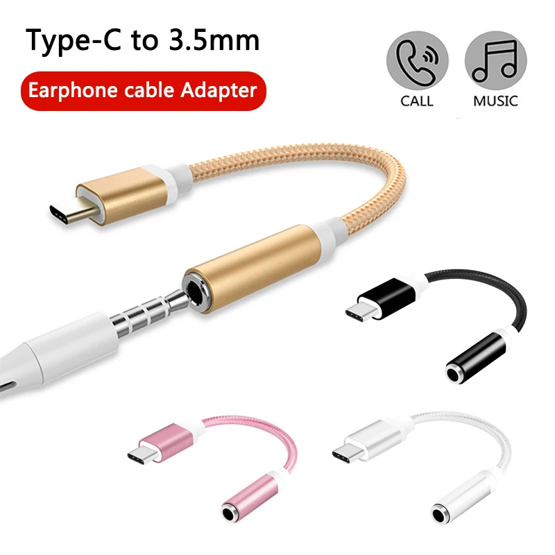 Адаптер для наушников type C до 3,5 мм usb type-C USB-C до 3,5 AUX аудио разъём, кабель Разъем для наушников переходник для Xiaomi 8