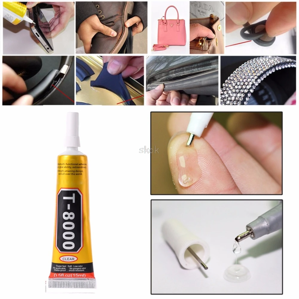 T8000 Multi purpose Adhesive glass touch screen LCD panel frame fixing