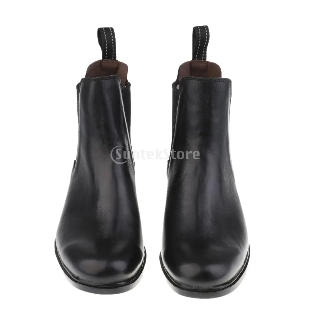 Quality Kids Children Paddock Equestrian Ankle Short Boots Horse Riding Pull On Footwear Shoes 26-29