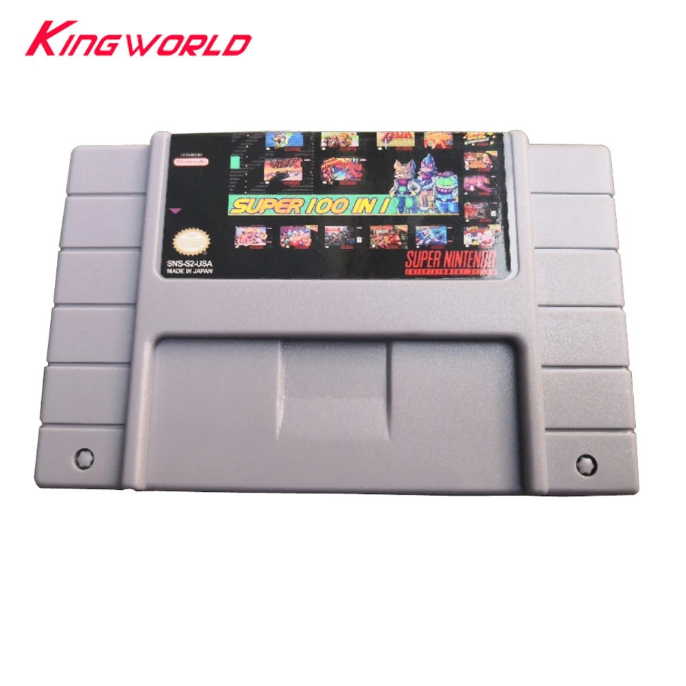 

US or EU version Collection 100 in 1 Game Cartridge console Card Game Card for S-FC SNES