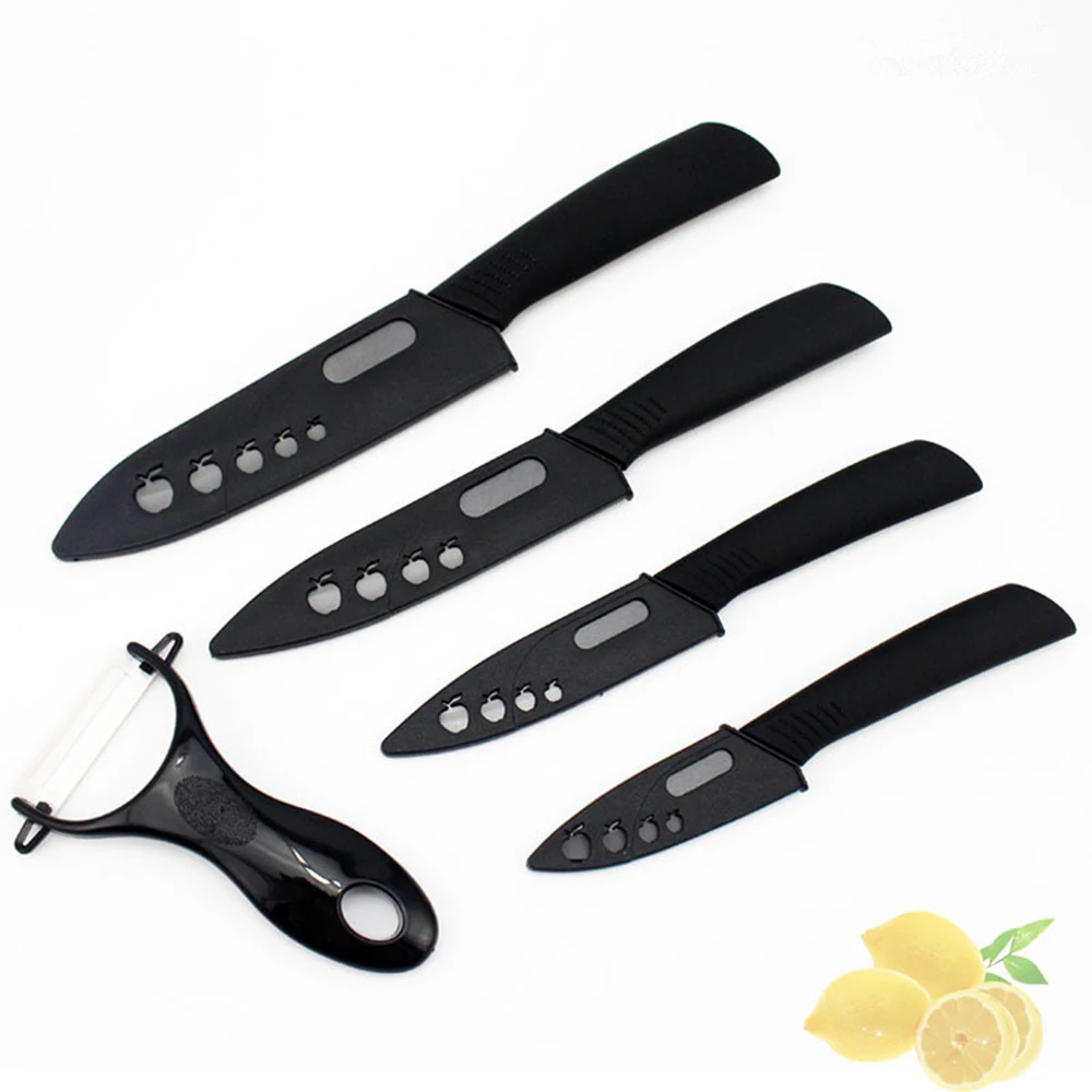 

5 Pieces / Set of Black Ceramic Knife Set Kitchen Fruit Peeler Chef Home Kitchen Supplies