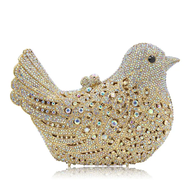 Mystic River Women Clutches Bird Shape Luxury Crystal Clutch Evening