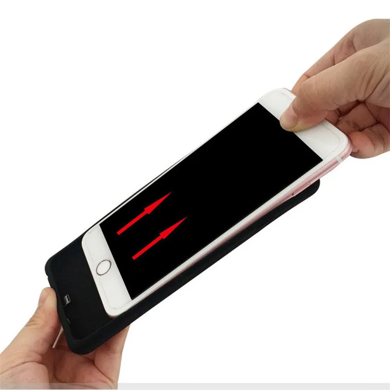 Xlot резиновый мягкий край внешний аккумулятор резервный пакет зарядное устройство чехол для iPhone7 8 Plus портативный аккумулятор зарядное устройство крышка