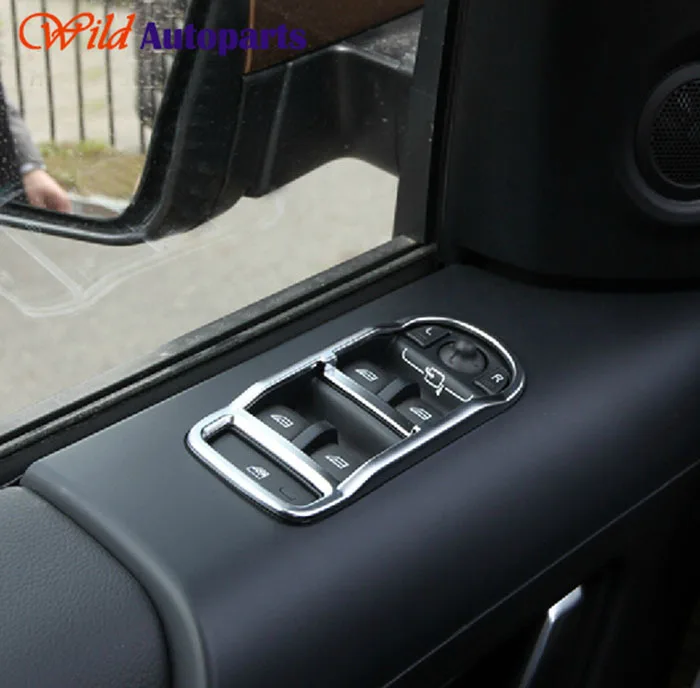 4pcs Matte Chrome Inner Door Window Switch Panel C...