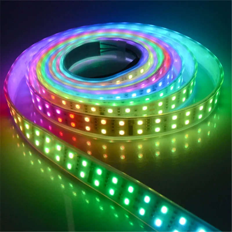Ws2812 1812 IC Светодиодная лента 5 м 600 светодиодов Водонепроницаемая RGB DC 12 В мощность