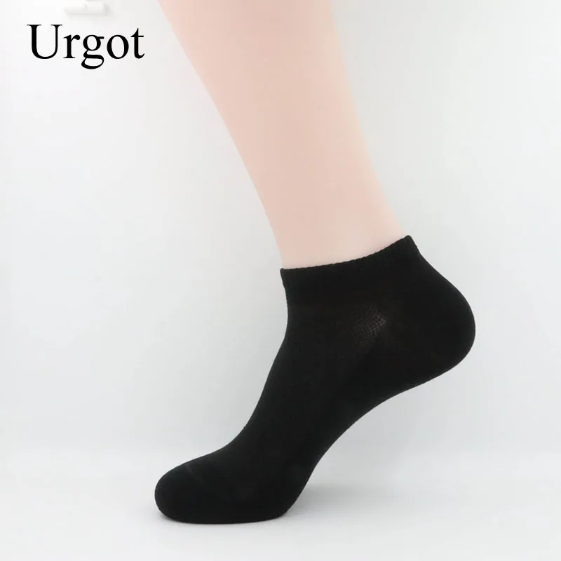 Urgot 5 Pairs Mens Socks Big Large Plus Size 48,49,50 Casual Business Socks Summer Mesh Breathable Cotton Sock Calcetines Hombre