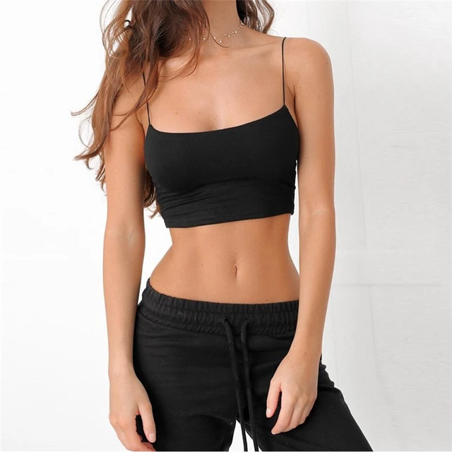 Sexy Women Crop Tops Sleeveless Shirt Lady Strap Fitness Camis Tank Top  Casual Slim Summer Beach Vest Camisole Cropped For Women - Tanks & Camis -  AliExpress