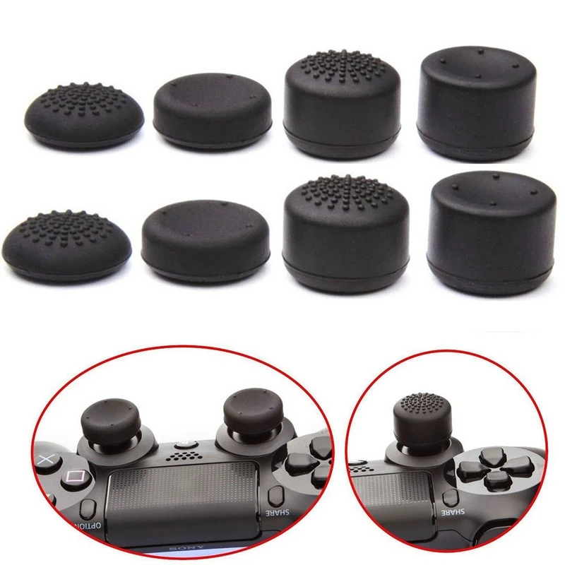 

8pcs/Lot Anti-slip Rubber Silicone Analog Thumb Stick protective Caps for PlayStation 4 PS4 Pro Slim for PS3 Controller Thumb