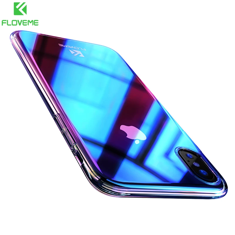 

FLOVEME Blue Ray Phone Case For iPhone XR XS XS Max Luxury Hard PC Funda For iPhone XR XS Max 7 8 Plus Cover Capa Shell Capinhas