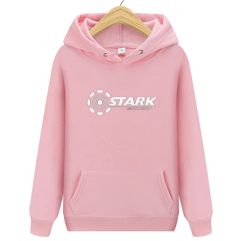 Новые Брендовые мужские толстовки STARK INDUSTRIES, зимние модные толстовки Kpop для мужчин и женщин, повседневные свободные толстовки Harajuku - Цвет: HW0173Pink1