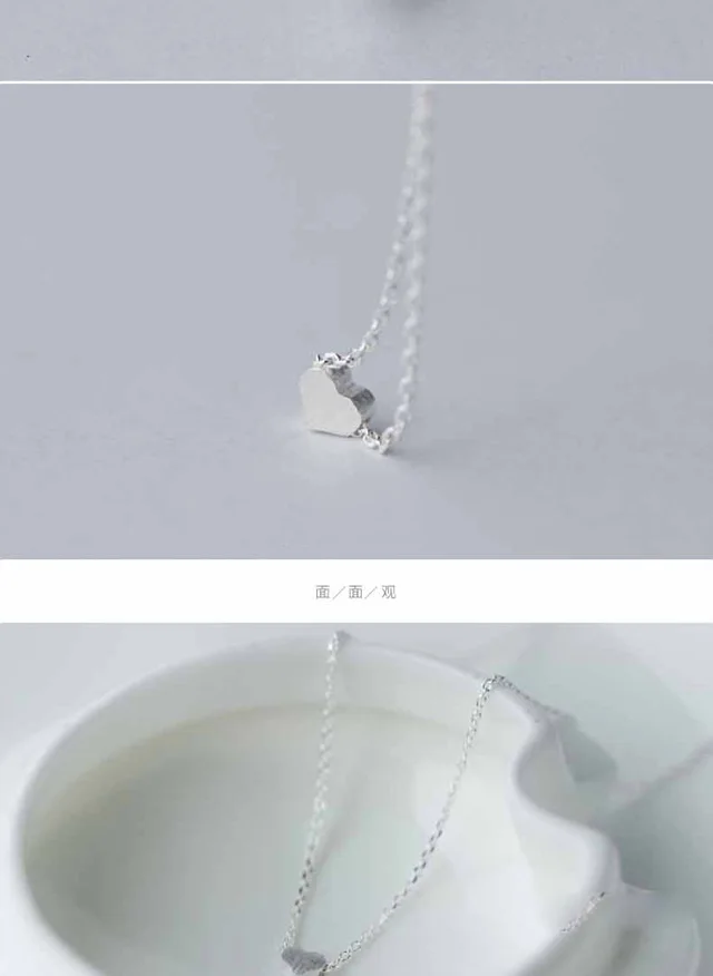Trusta Женская мода 925 пробы серебряные ювелирные изделия милый кулон-сердце короткое 40 см ожерелье милый подарок девушки леди DS462