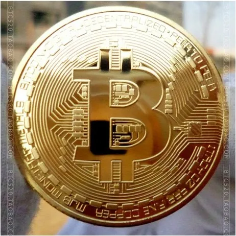 Bitcoin Gold plated pure copper coin crafts 2014 Gift Oz ...