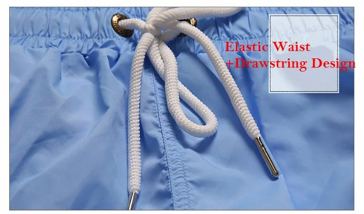 Drawstring beach shorts
