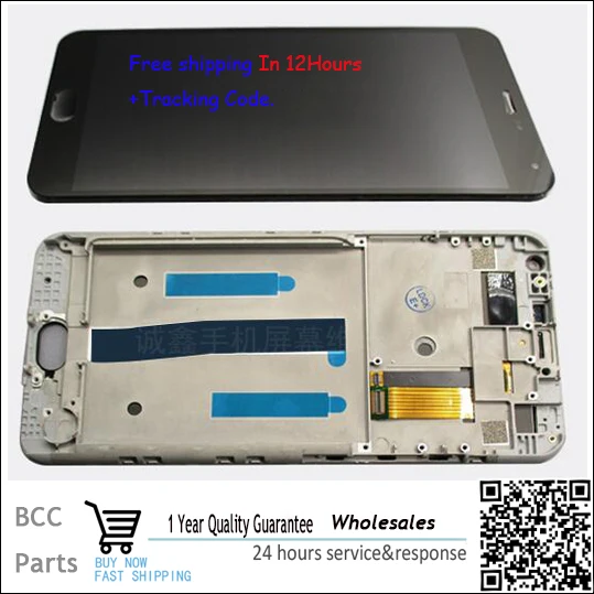 ФОТО Best quality For Meizu meilan note 2 LCD Display+Touch Screen with frame 100% Original Digitizer Assembly Replacement  in stock