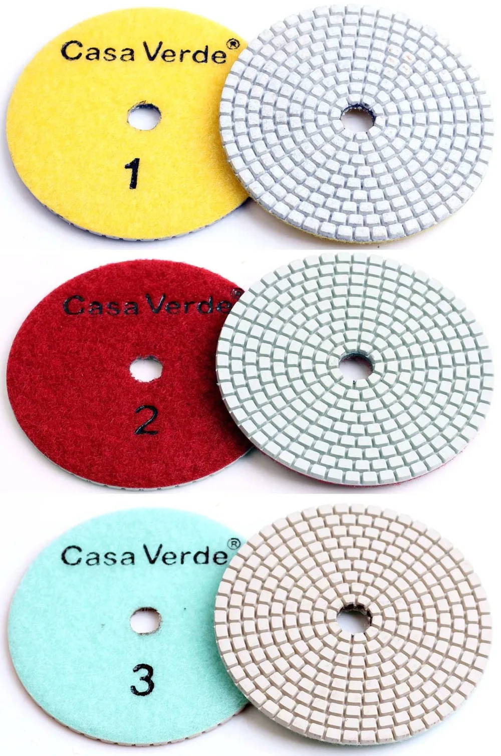 3 step polishing pads