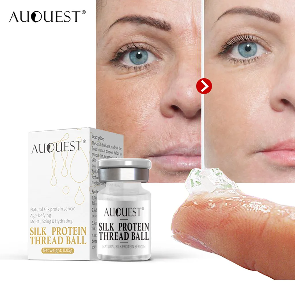 

White Rice Whitening Serum Face Skin Care Collagen Silk Thread Ball Hydrolyzed Wrinkle Resistant And Protein Anti-Aging Essence