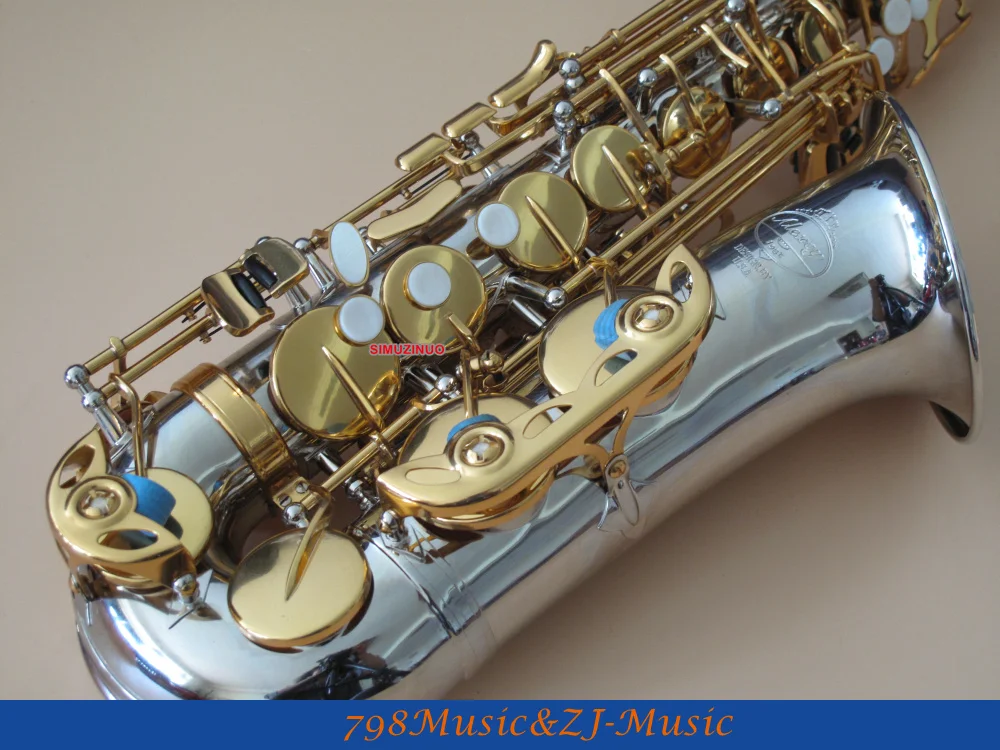 Новый чехол с никелированным корпусом и Золотым Лаком для альт саксофона sax Eb High F