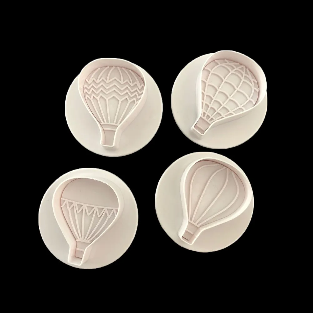 

4Pcs/set Hot Air Balloon Cookie Cutters Biscuit Cutter Set Fondant Embossing Plunger Cutter
