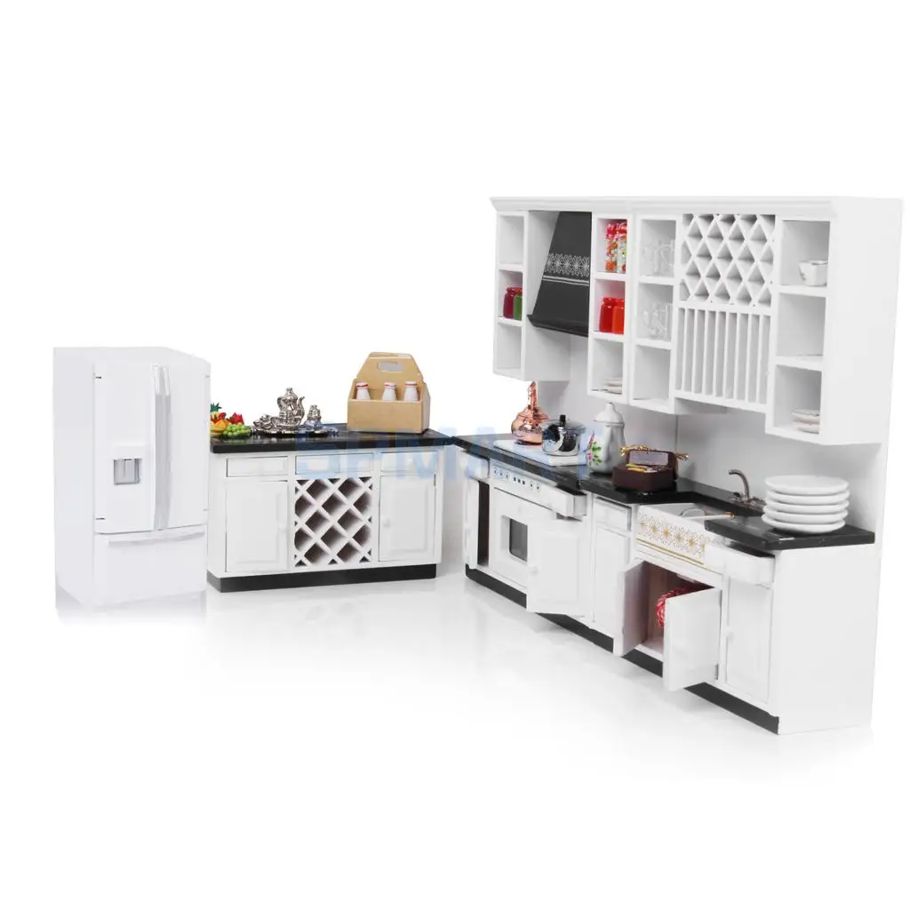 MagiDeal 1/12 кукольный домик миниатюрная мебель холодильник для кухни гостиной ролевые игры игрушки