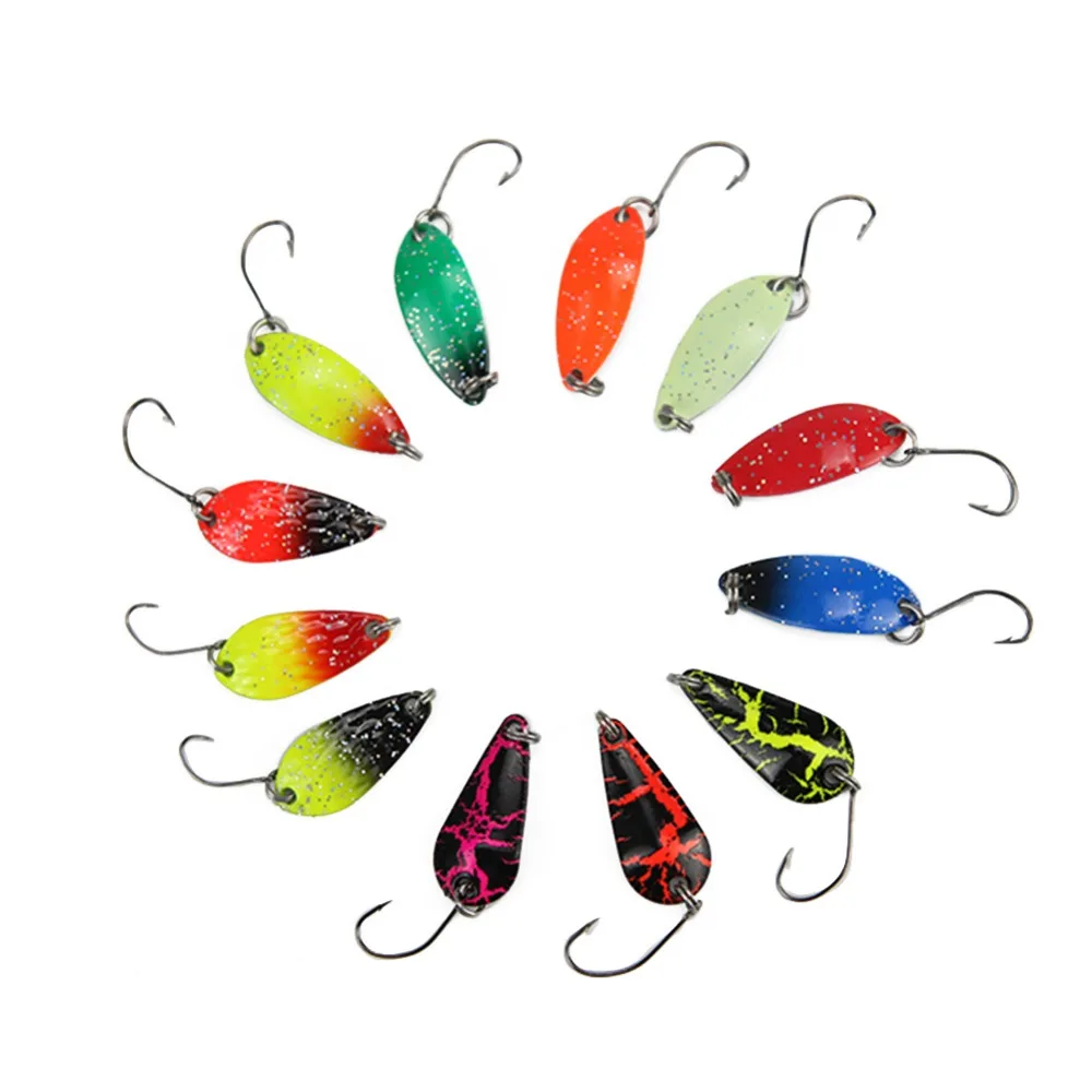 Runature Lure Spoon Trout Fishing Baits Artificial 12pcs/pack 20pcs/pack Tackle Box Metal Casting Jig | Спорт и развлечения