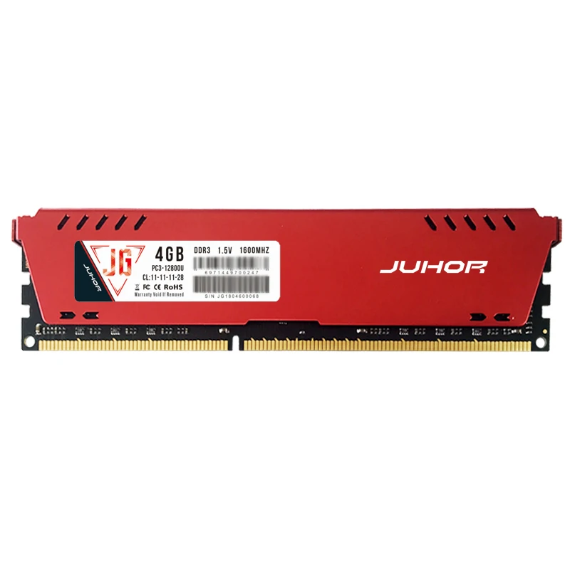 JUHOR Ddr3 1600Mhz 1,5 V 240 Pin Ram память с радиатором для настольного ПК