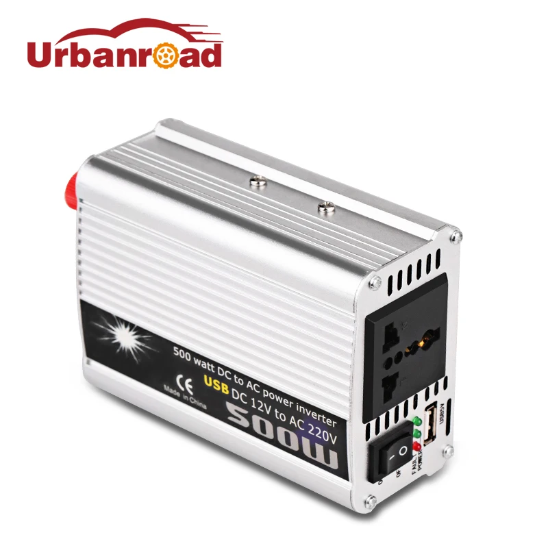 

Urbanroad 500w Auto Car Voltage Converter Inverter 12v 220v Modified Sine Wave Inverter Cigarette Lighter Plug Power Converter