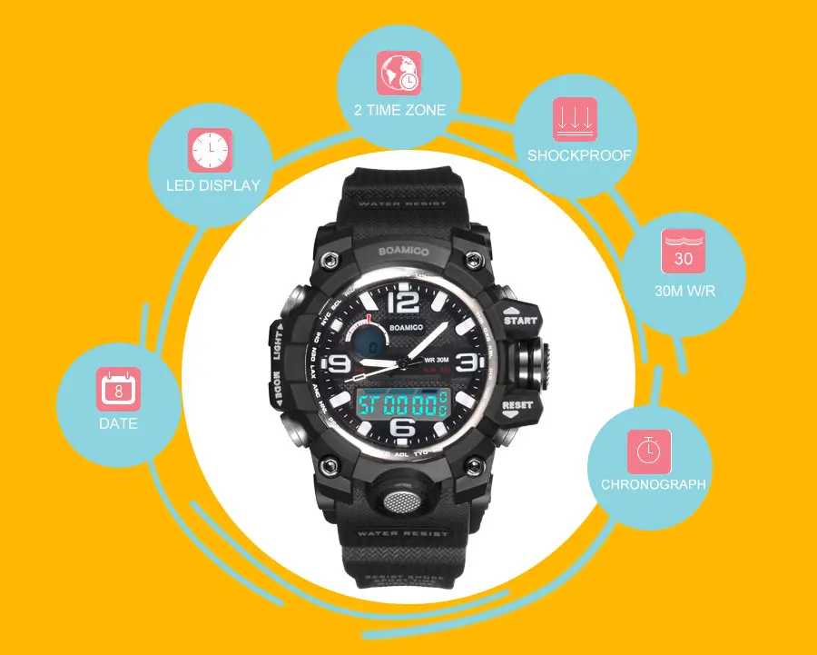 BOAMIGO Fashion Brand Students Sports Watches Child Quarz Digital Swim Wrist Watch Waterproof Girl Boy Teenage Kids Daily Watch (19)