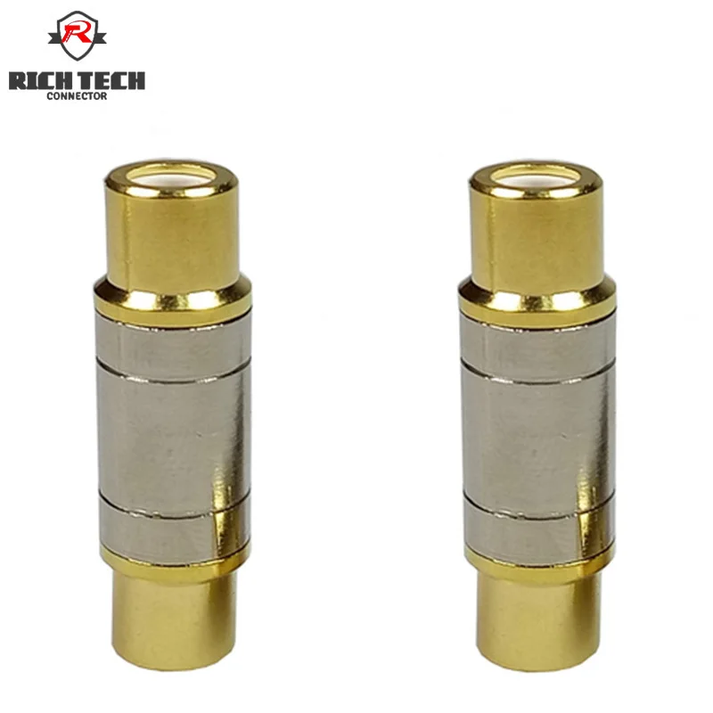 Rca Connector Gold Plated Straight Female Jack Adapter huismerk kopen in de aanbieding