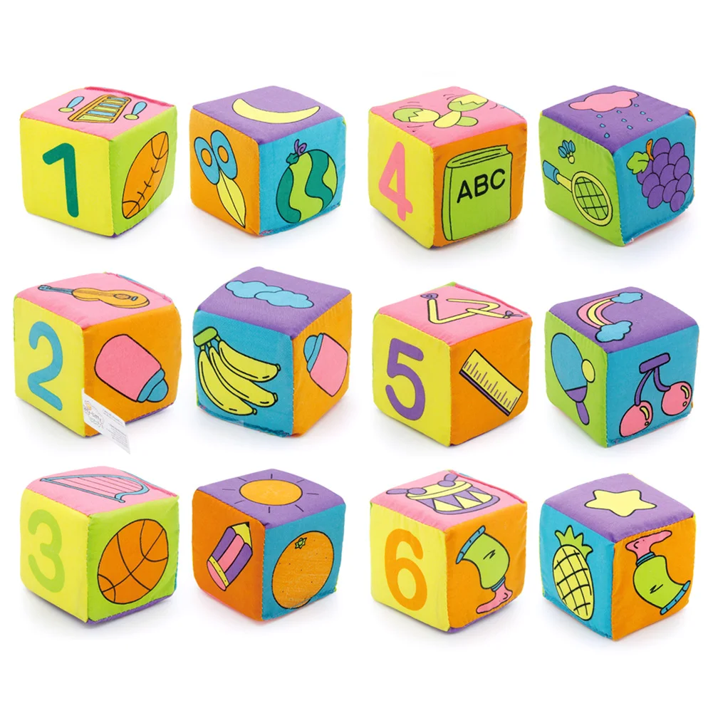 6 PCS Cubes Toys for Children Baby 6pcs/lot Baby Kids Cloth Building