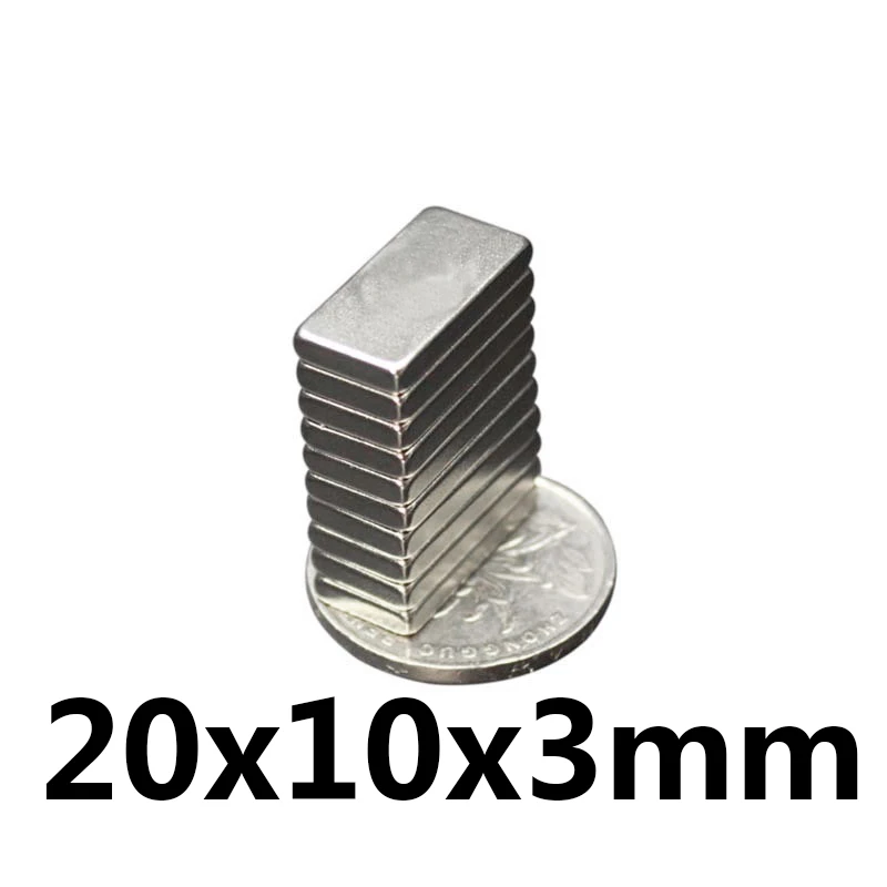 

5Pcs Neodymium Magnet 20x10x3mm Permanent Block N35 NdFeB Small Super Powerful Strong Magnetic Magnets For Crafts