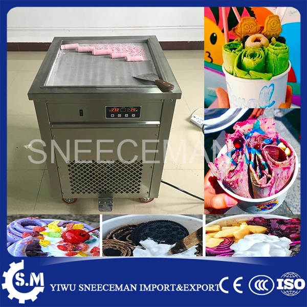 free shipping Big pan 50cm pan roll machine automatic fried ice cream rolling rolled machine 25-35L/H frying soft ice cream make free shipping Big pan 50cm pan roll machine automatic fried ice cream rolling rolled machine 25-35L/H frying soft ice cream make