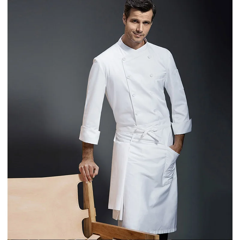 Chef Serving Long Sleeve Winter Jacket Bakery Kitchen Apparel Hotel
