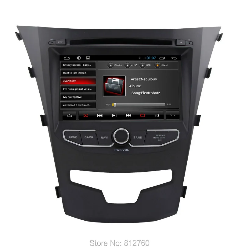 Perfect 7 inch  CPU 4 Core Android 8.1 Car DVD GPS Navigation for SsangYong Korando 2014 2015 with Radio Stereo Bluetooth WIFI 3G 5