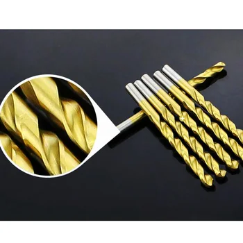 

HSS High Speed Steel Drill Bits Set 50Pcs Titanium Coated 1/1.5/2/2.5/3mm Drill Bits Tool High Quality Power Tools