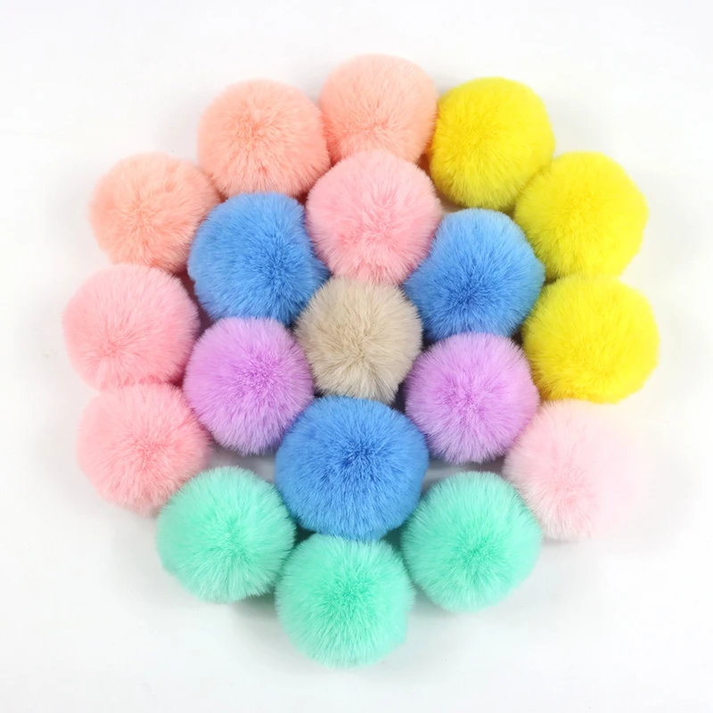 bunny fur pompon ball