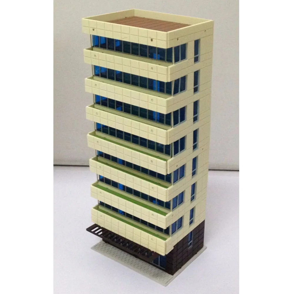 

Outland Models Railway Colored Modern City Building Grand Apartment N Scale Anime Scene Building Model