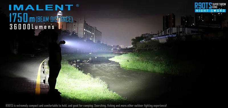 IMALENT R90TS большой светодиодный фонарик высокой мощности CREE XHP70 36000 люмен длинный